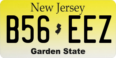 NJ license plate B56EEZ