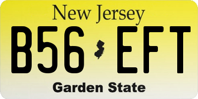 NJ license plate B56EFT