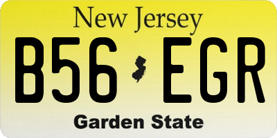 NJ license plate B56EGR