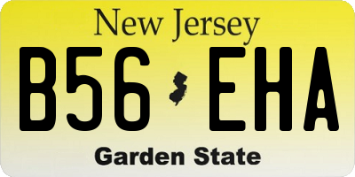 NJ license plate B56EHA