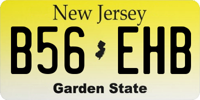 NJ license plate B56EHB