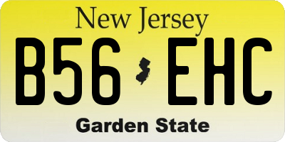 NJ license plate B56EHC