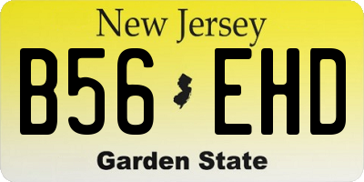 NJ license plate B56EHD