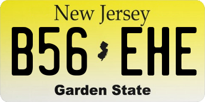 NJ license plate B56EHE