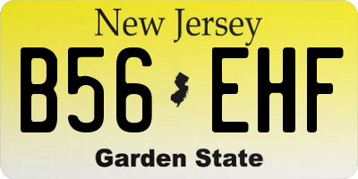 NJ license plate B56EHF