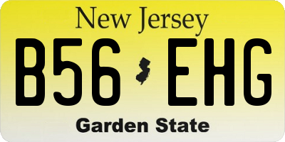 NJ license plate B56EHG