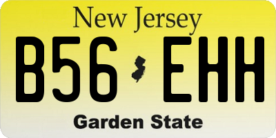 NJ license plate B56EHH
