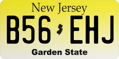 NJ license plate B56EHJ