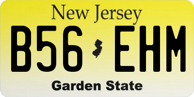NJ license plate B56EHM