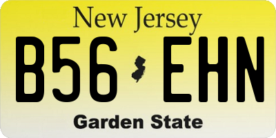 NJ license plate B56EHN