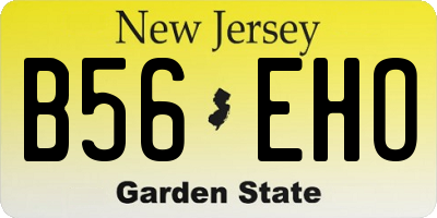 NJ license plate B56EHO