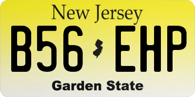 NJ license plate B56EHP