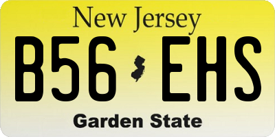 NJ license plate B56EHS
