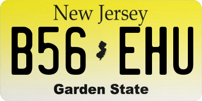 NJ license plate B56EHU