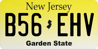 NJ license plate B56EHV