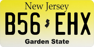 NJ license plate B56EHX