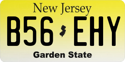 NJ license plate B56EHY