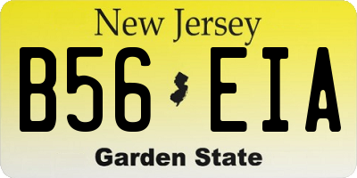 NJ license plate B56EIA