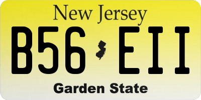 NJ license plate B56EII