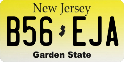 NJ license plate B56EJA