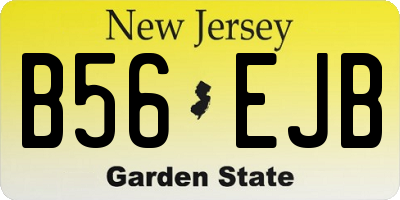 NJ license plate B56EJB