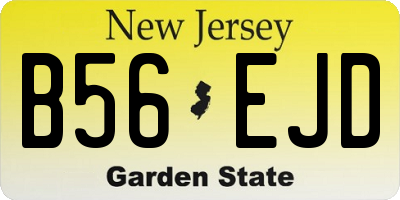 NJ license plate B56EJD