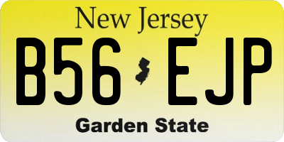 NJ license plate B56EJP