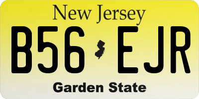NJ license plate B56EJR