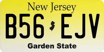 NJ license plate B56EJV