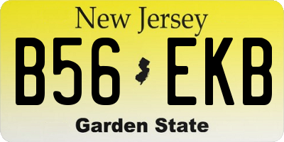 NJ license plate B56EKB