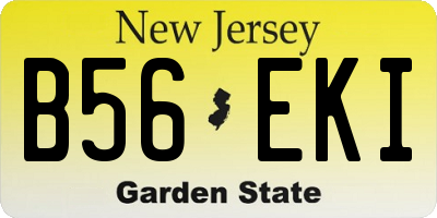 NJ license plate B56EKI