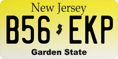 NJ license plate B56EKP