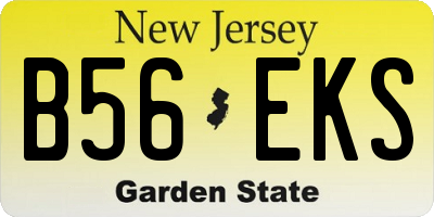 NJ license plate B56EKS