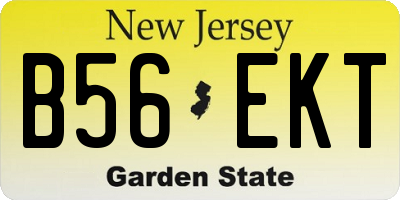 NJ license plate B56EKT
