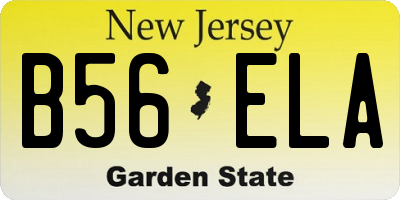 NJ license plate B56ELA