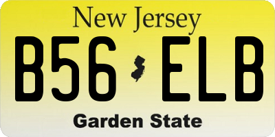 NJ license plate B56ELB