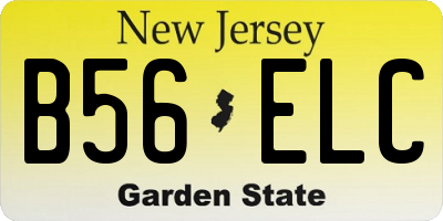 NJ license plate B56ELC