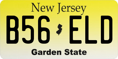 NJ license plate B56ELD