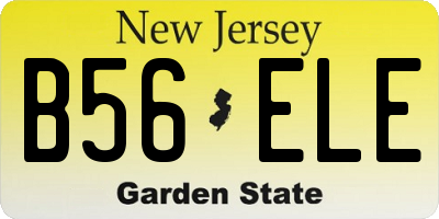 NJ license plate B56ELE