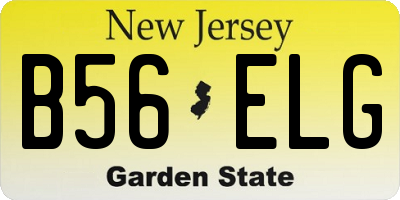 NJ license plate B56ELG