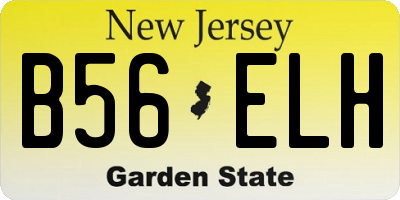 NJ license plate B56ELH