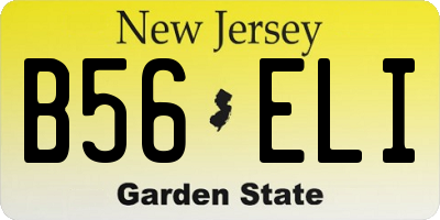 NJ license plate B56ELI