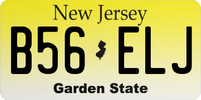NJ license plate B56ELJ