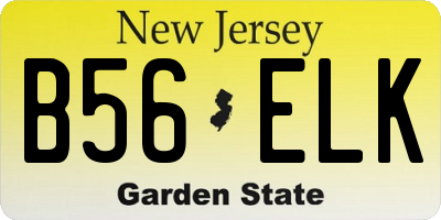 NJ license plate B56ELK