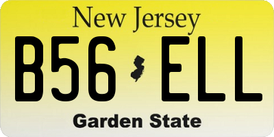 NJ license plate B56ELL