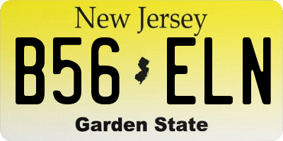 NJ license plate B56ELN