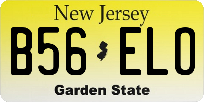 NJ license plate B56ELO