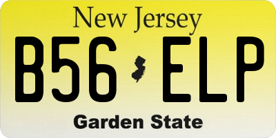 NJ license plate B56ELP
