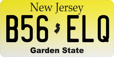 NJ license plate B56ELQ