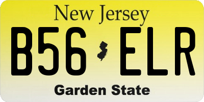 NJ license plate B56ELR